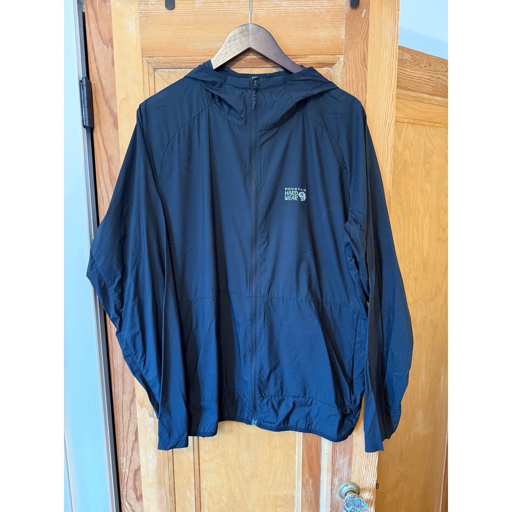 Mountain Hardwear Kor AirShell Hoody Mens XL Black Pertex Windbreaker OM3845